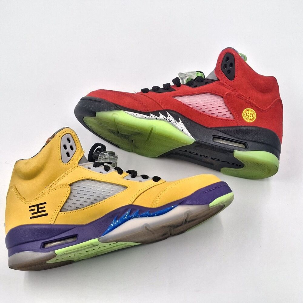 Nike Air Jordan Retro 5 “What The” Size 5Y Mismatched Sneakers Shoes